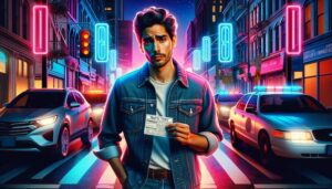 Hombre con un Comparendo de tránsito